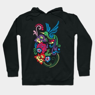 Colibri estilo bordado. Hoodie